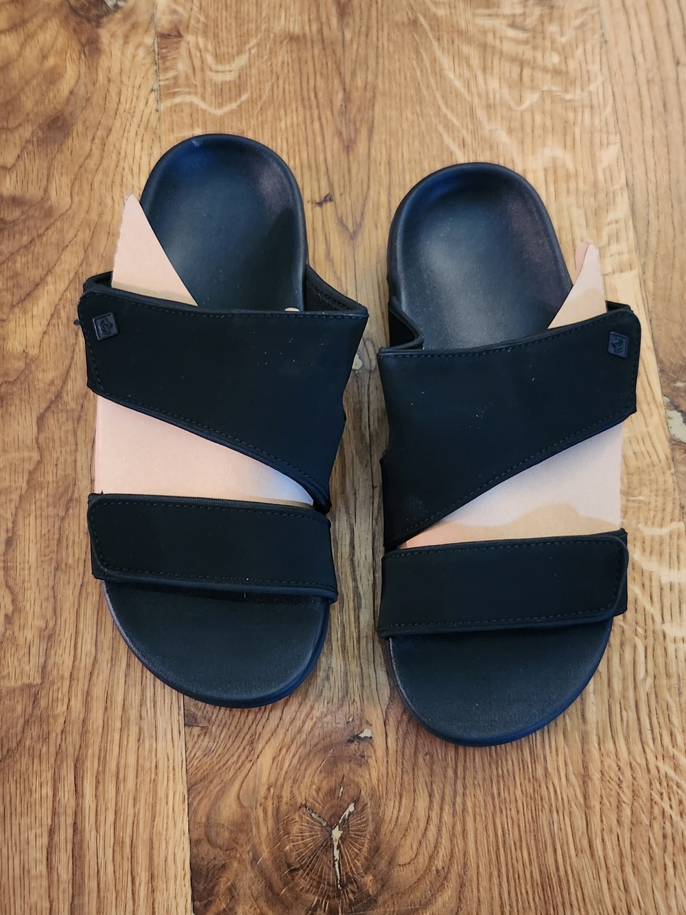 Spenco 8.5 D Adjustable Slide Sandals Black Suede